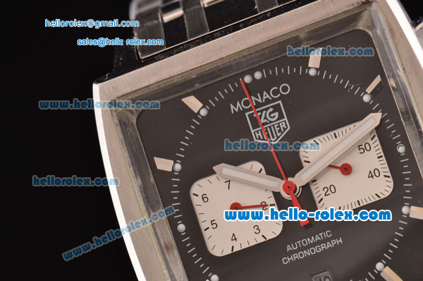 Tag Heuer Monaco ST17 Automatic Steel Case with Stick Markers and Black Dial - Click Image to Close